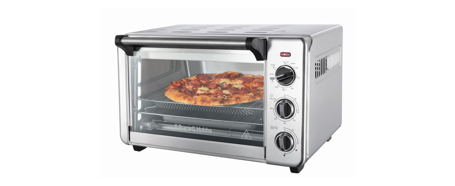 Мультифурна Russell Hobbs Airfryer Express 20л (5-в-1: фритюрниця, міні-піч, гриль, тостер, підігрів) з фритюрним кошиком, дека та решіткою для грилю