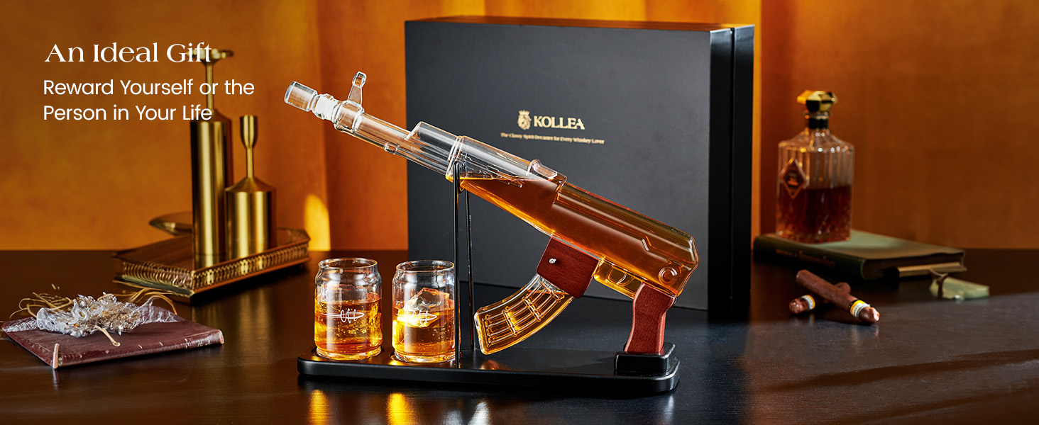 Набір для віскі Kollea: декантир та дозатор, 190 мл + 520 мл, унікальний подарунок для чоловіків