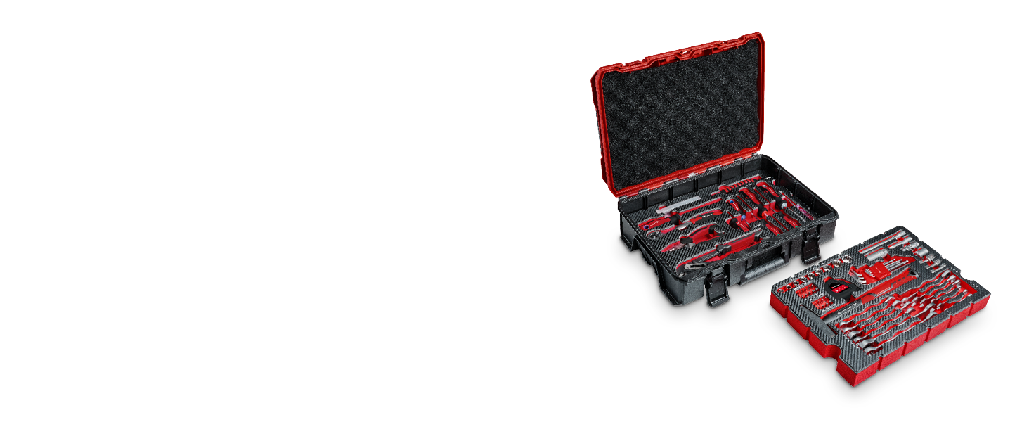 Einhell E-CASE 80: Набір інструментів в кейсі (80 предметів) для дому, майстерні, в дорозі - міцний пластиковий кейс