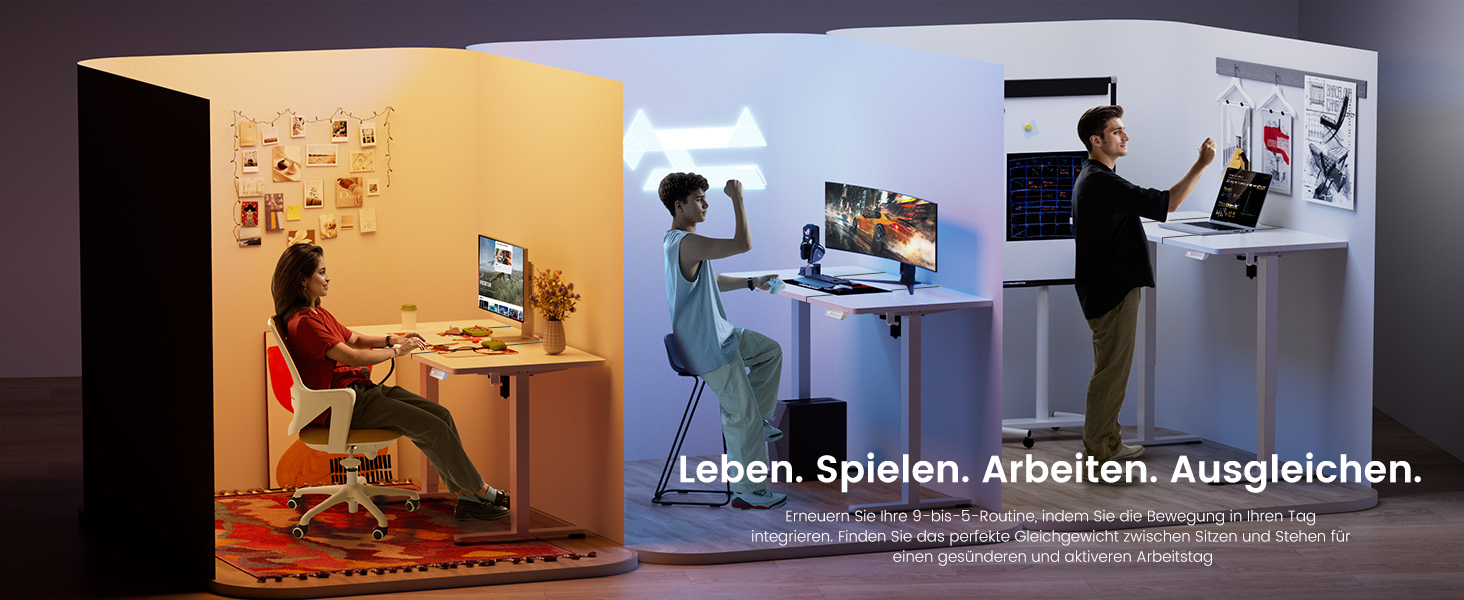 Електричний регульований стіл ErGear 160x80 см з пам'яттю, білий. Підключення до плати 120x60 см для дому та офісу