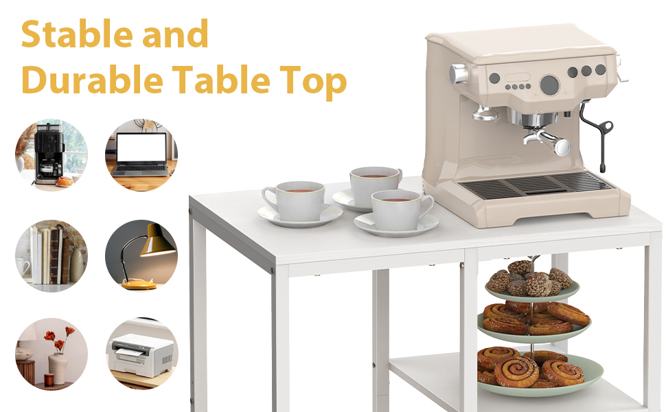 Металева кухонна вітрина-органайзер на 4 яруси, регульована, для кавової станції, чорна