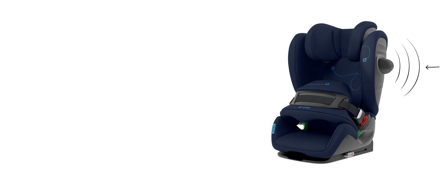 Дитяче автокрісло CYBEX Gold Pallas G i-Size, 76 - 150 см, Приблизно від 15 місяців до приблизно 12 років (приблизно від 9 до 50 кг), Moon Black Moon Black Comfort