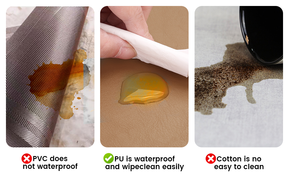 Набори серветок YIHELU: 6 шт., водонепроникні, з штучної шкіри, для кухні та їдальні, м'ятно-зелені/кремові