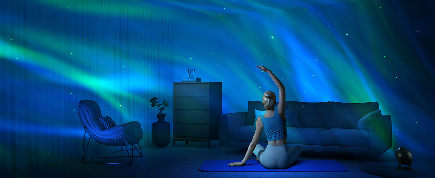 Проєктор зоряного неба Govee RGBW Aurora: Лампа, 52 сцени, таймер, 18 шумів, сумісність з Alexa Matter, для дитячої кімнати та спальні