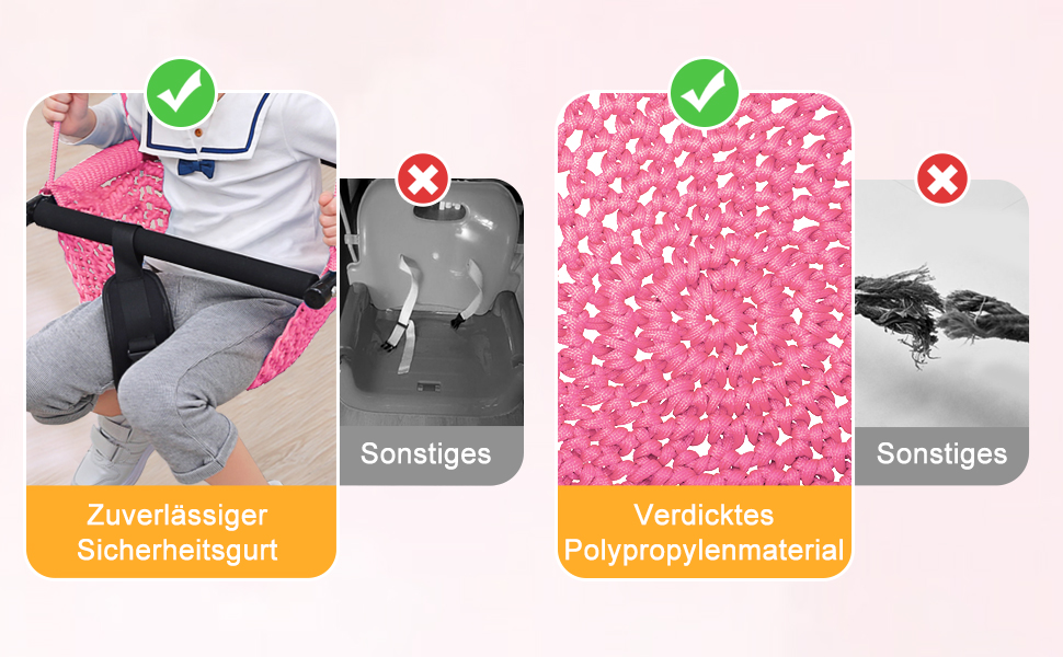 Дитяча гойдалка-трансформер 2-в-1 Nets Tribe для дому та саду (зелений/рожевий)