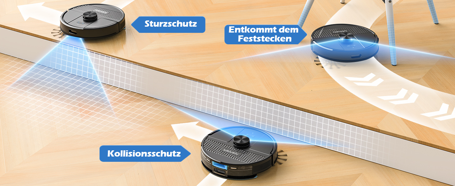 Робот-пилосос Lubluelu SL68 Plus 3-в-1 з функцією миття, 4500Pa, лазерна навігація, керування через додаток, 24 зони заборони для шерсті тварин, килим