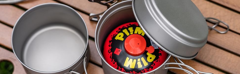 Набір кухонного посуду Boundless Voyage з титанових каструль та сковорідок для кемпінгу та пікніків Ti1585B