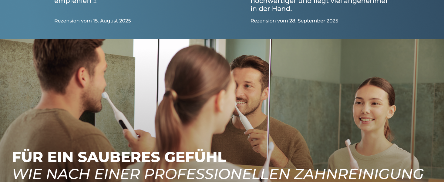 Електрична зубна щітка POIVES P1 Pro з датчиком тиску, 72000 рухів, 4 роки гарантії, 111 днів без ризику, тривалий час роботи, колір: Midnight Blue