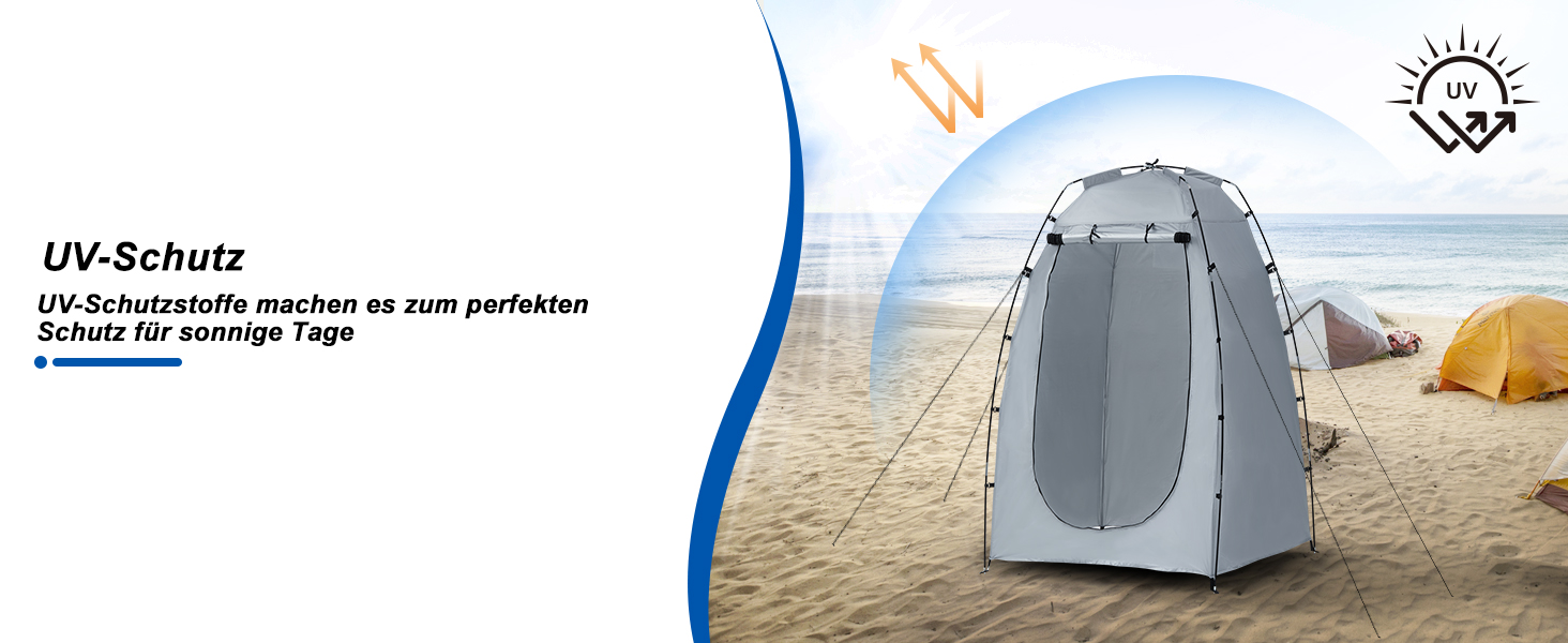 CLIPOP Намет Pop-Up, водонепроникний, легкий, одношаровий, для весняного кемпінгу, простий у встановленні – для пляжу, походів, фестивалів, відпочинку на природі (Сірий)