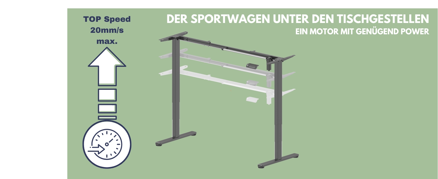 Електричний регульований стіл Albatros UP30 | Металеве підрамник, ніжки, підставка | Для робочих місць | Чорний