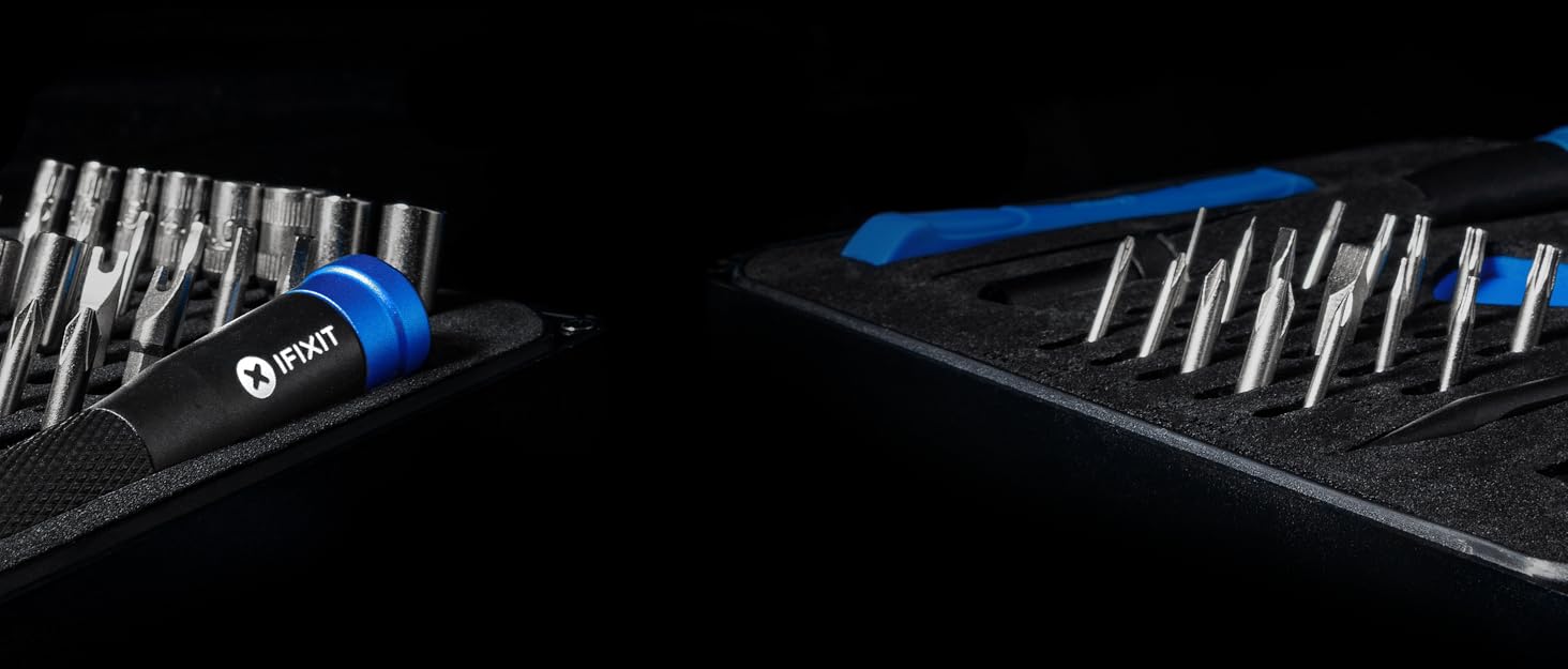 Набір інструментів iFixit Pro Tech Black Edition для ремонту електроніки: біти, відкривачі для телефонів, ноутбуків, ПК, ігрових консолей