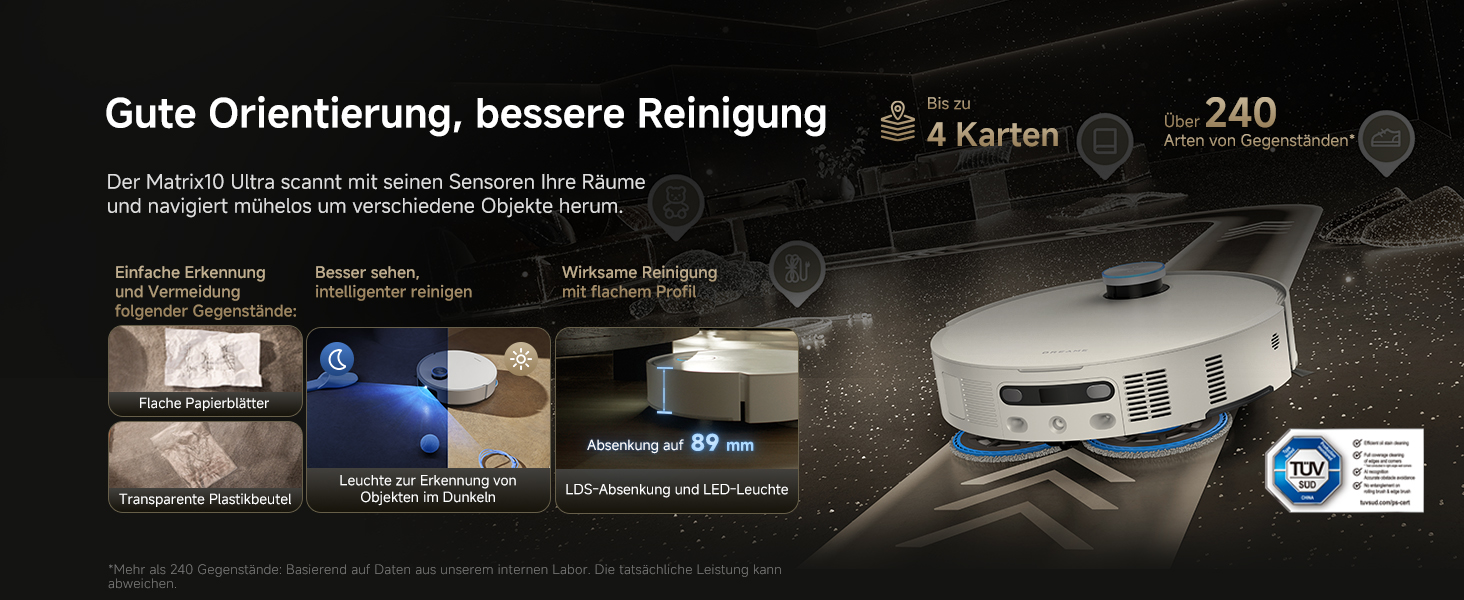 Робот-пилосос Dreame Matrix10 Ultra: потужність 30000Pa, 8 см, самоочищення, автоматичне порожнення, голосове керування