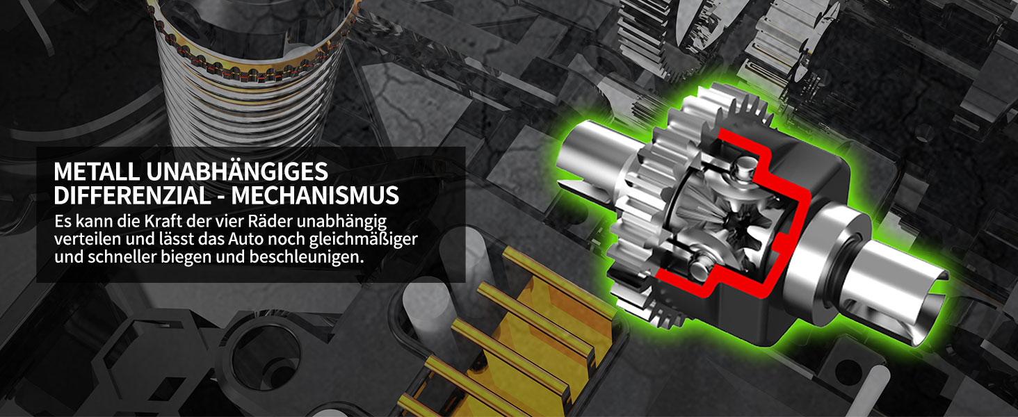 Радіокерований позашляховий електро-трак 1/10, 18 дюймів, 45+ км/год, 2 акумулятори 2600 mAh, для дорослих та дітей