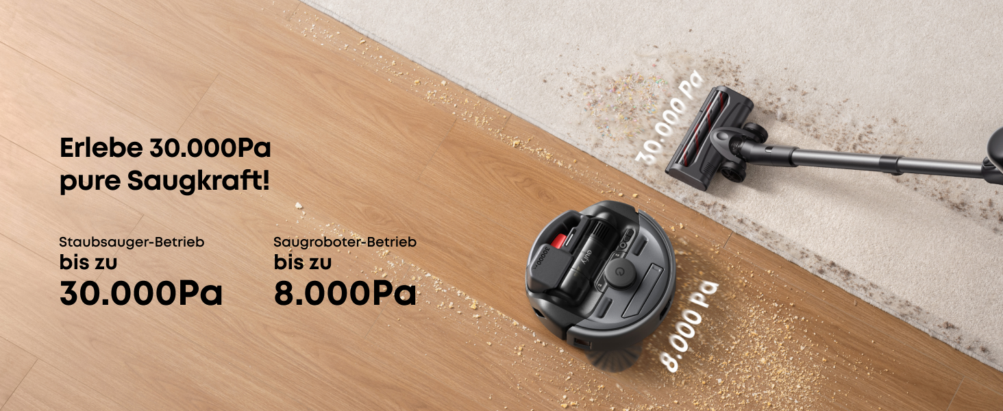 Робот-пилосос eufy HydroJet з функцією миття, 20000Pa, Turbo-сила всмоктування, щітки DuroSpiral, CornerRover для кутів, станція All-in-One, для тварин та дітей (E20)