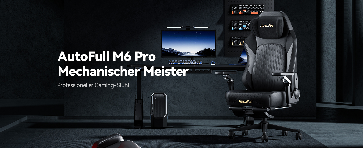 Ігрове крісло AutoFull M6 Pro 2.0 з функцією підігріву та охолодження, чорне