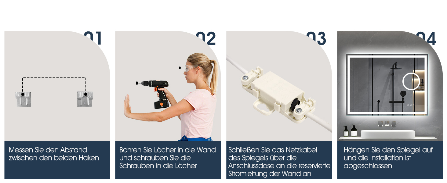 Дзеркало для ванної кімнати S'bagno Bluetooth з підсвічуванням 100x70 см, LED, антизапар, диммер, Bluetooth, HD скло, IP44, горизонтальне/вертикальне