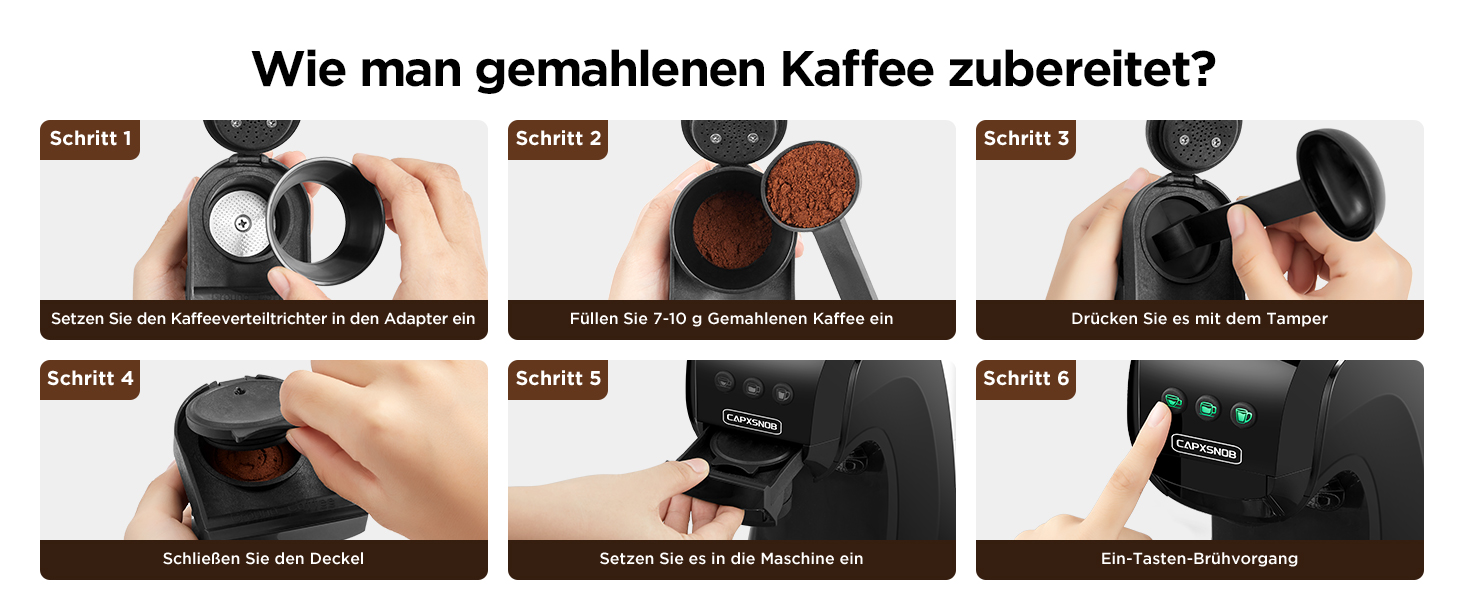 Кавомашина 5-в-1 Warriors1 для Nespresso, Dolce Gusto, Lavazza A Modo Mio, FAP Espresso Point та меленої кави, 20 bar, 0.8 л, автоматична, для дому та офісу, чорний