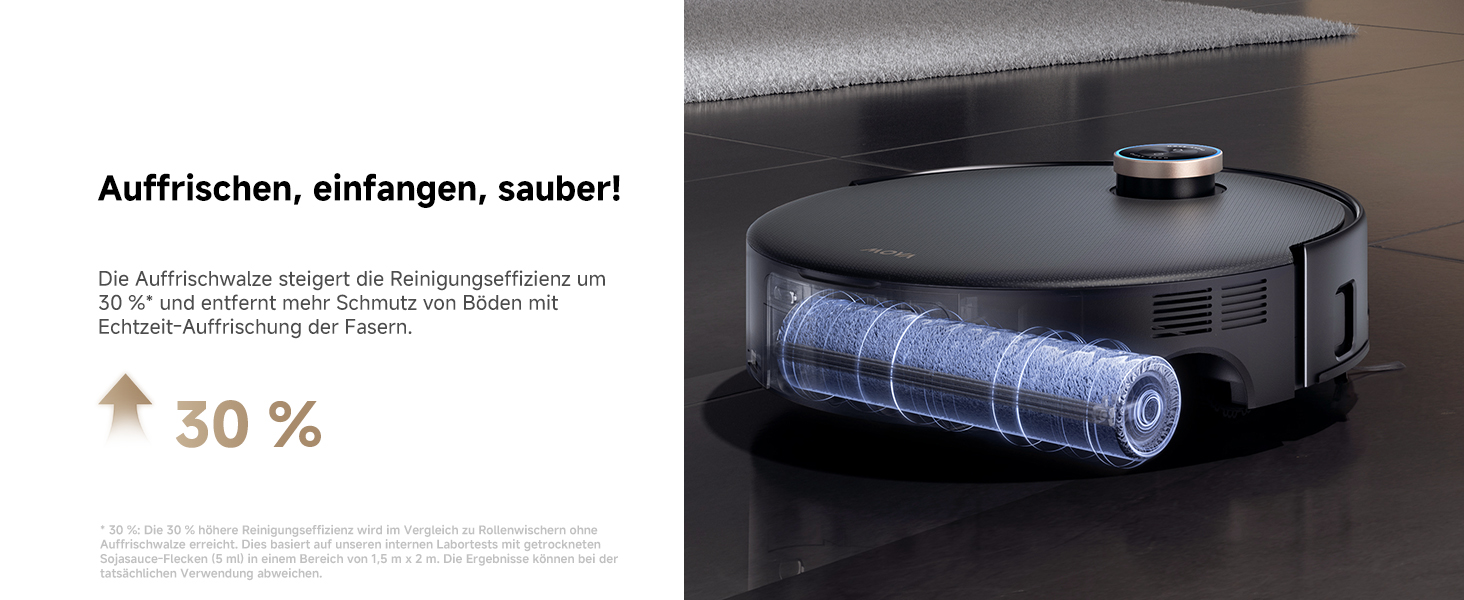 Робот-пилосос Mova Z60 Ultra Complete з вологою тканиною 28000 Па, LiftPro, перешкоди 8 см, DToF+Dual Laser+RGB/LED, AutoShield для килимів, MaxiReach моп & щітка, чорний