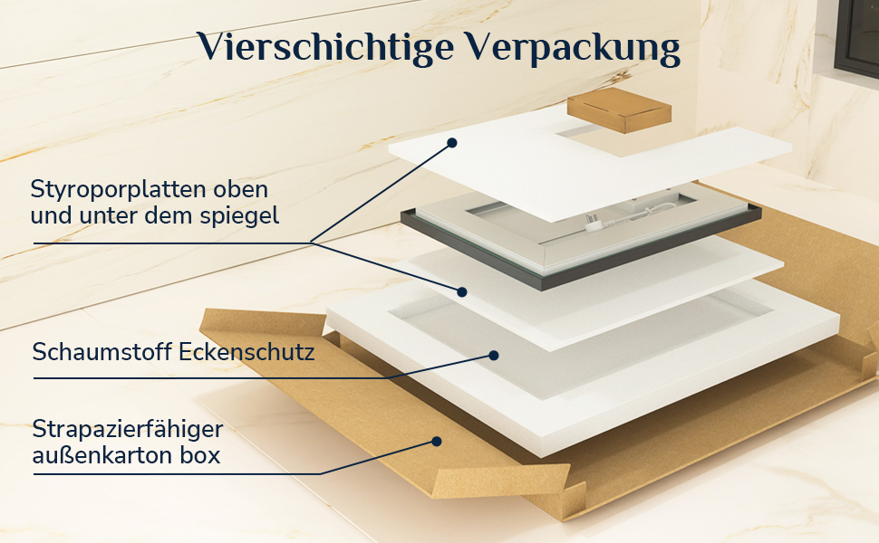 Дзеркало для ванної кімнати Keonjinn з підсвічуванням, металевий каркас 50x70 см, антизапар, LED, сенсорне керування, 3 кольори світла, диммування, пам'ять, настінне дзеркало (Чорний, 60 x 100 см)