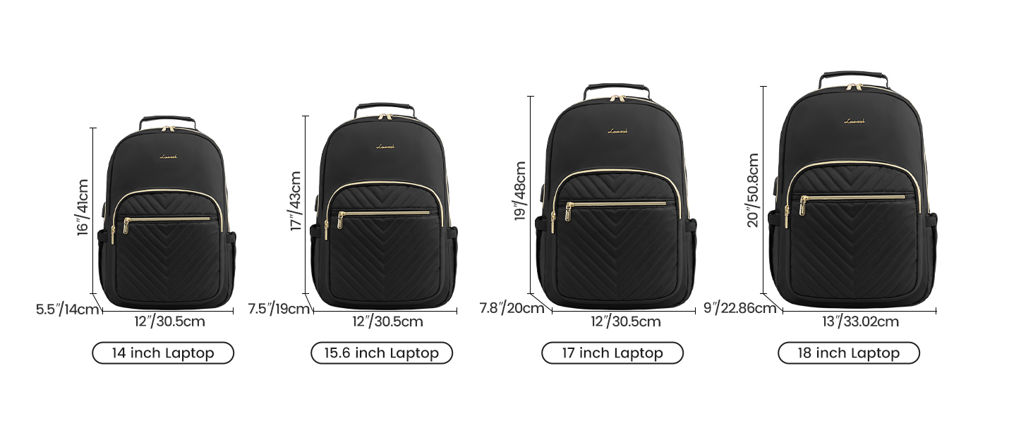 LOVEVOOK Рюкзак для жінок, великий, 15.6 дюймів, для ноутбука, водонепроникний, шкільний, для дівчаток-підлітків, чорний, елегантний, для роботи, для школи, університету, подорожей, 15.6 дюймів, A-чорний