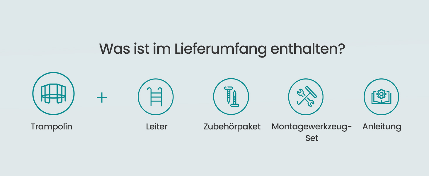 Батут SONGMICS вуличний Ø366 см з захисною сіткою, драбиною та м'якими стійками, чорний
