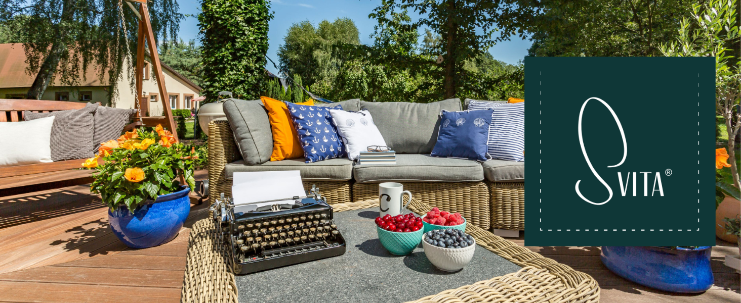 Набір садово-розслаблювальних меблів SVITA California з поліротангу (чорний, крісло CALIFORNIA/LUGANO)