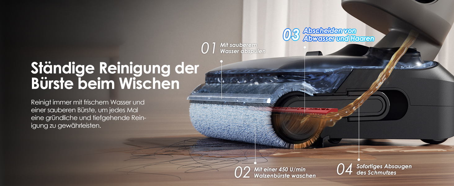Tineco Floor ONE i6 Stretch: Акумуляторний миючий пилосос 2-в-1 з гарячим повітрям для сухого та вологого прибирання, 20 кПа, для шерсті тварин