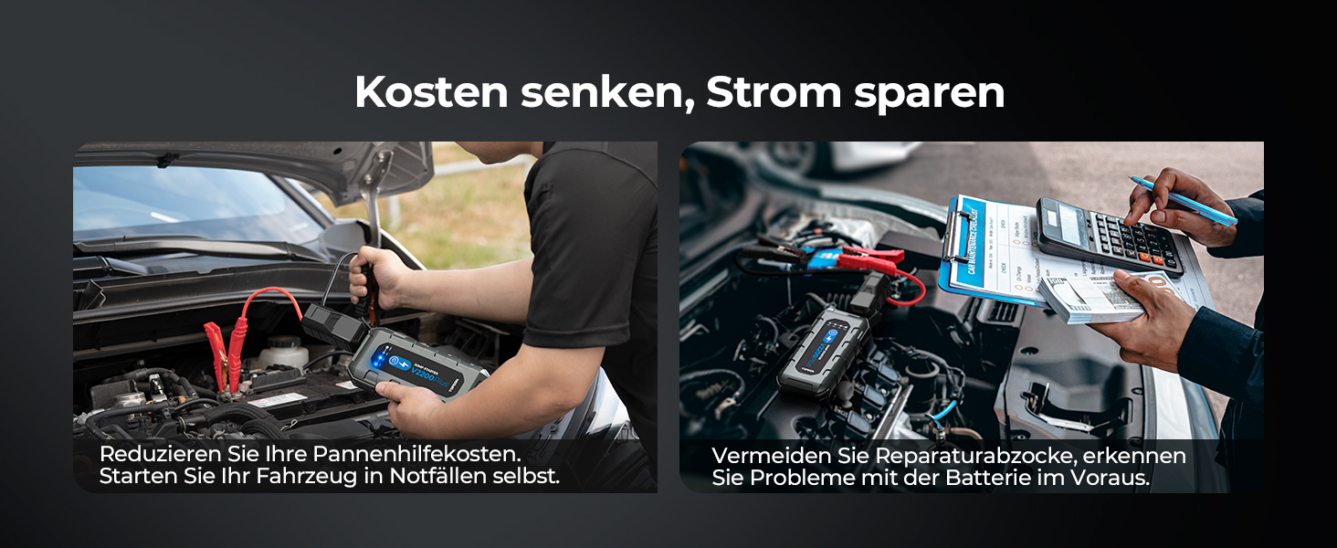 TOPDON JS3000 Powerbank для запуску двигуна, 12V, 24000mAh, 2200A, для бензинових (9.0L) та дизельних (7.0L) двигунів, з EVA-чохлом