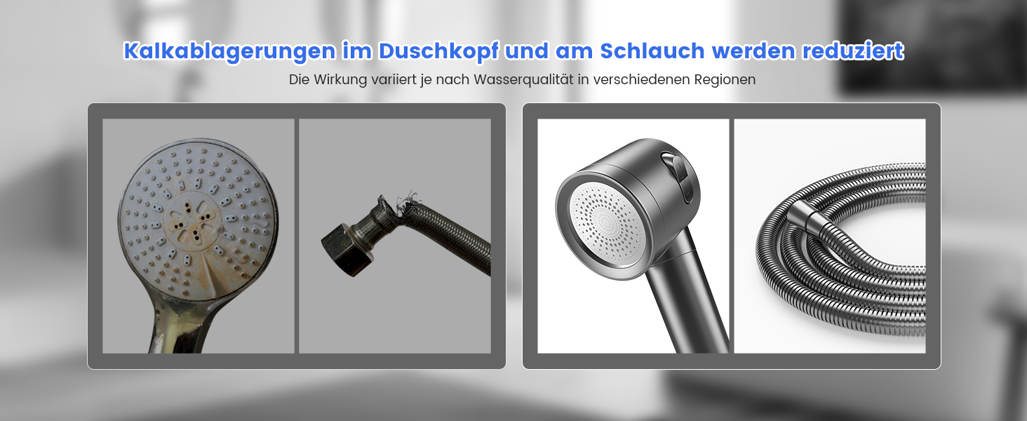Фільтр для душу MEKO з високим тиском, ручна лійка з 15-шаровим фільтром, шланг 1,5 м, 3 режими, економія води, видаляє хлор, важку воду, важкі метали, темно-сірий