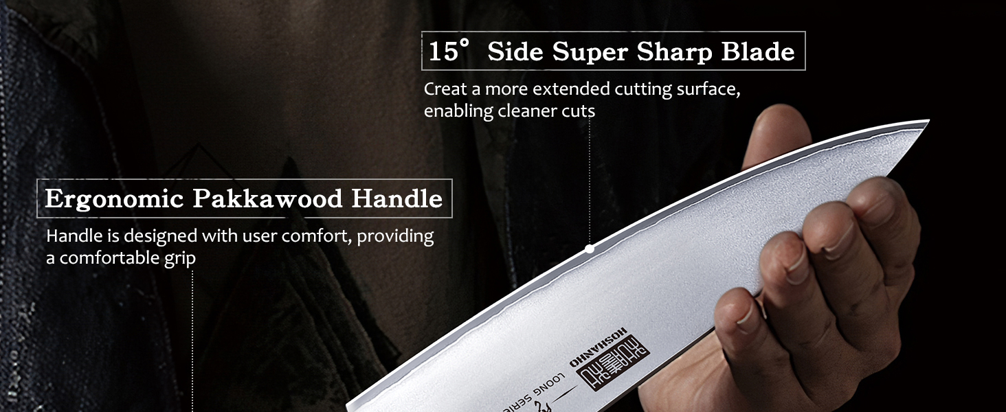 Набір кухонних ножів HOSHANHO: 5 штук, професійні, з нержавіючої сталі, для шеф-кухаря, ергономічні, у подарунковій коробці