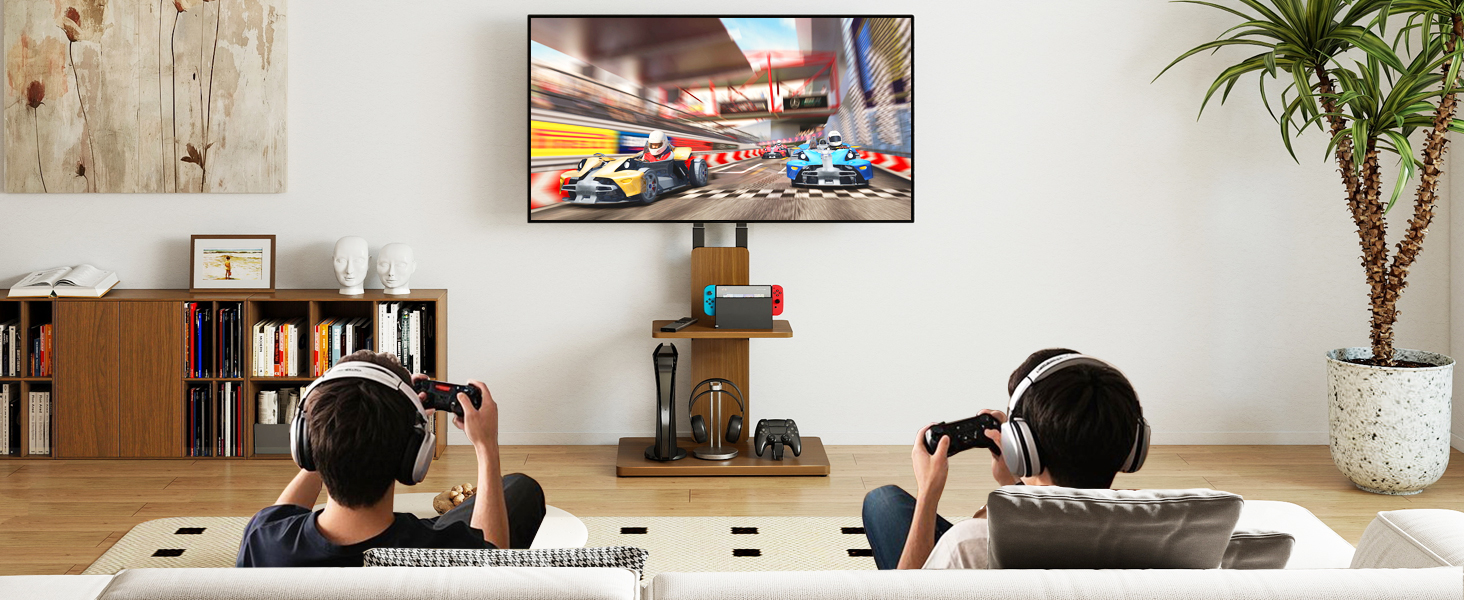 Підставка для телевізора TVON: мобільна, з регулюванням висоти, для 32-70 дюймів, до 45 кг, VESA 400x400 мм