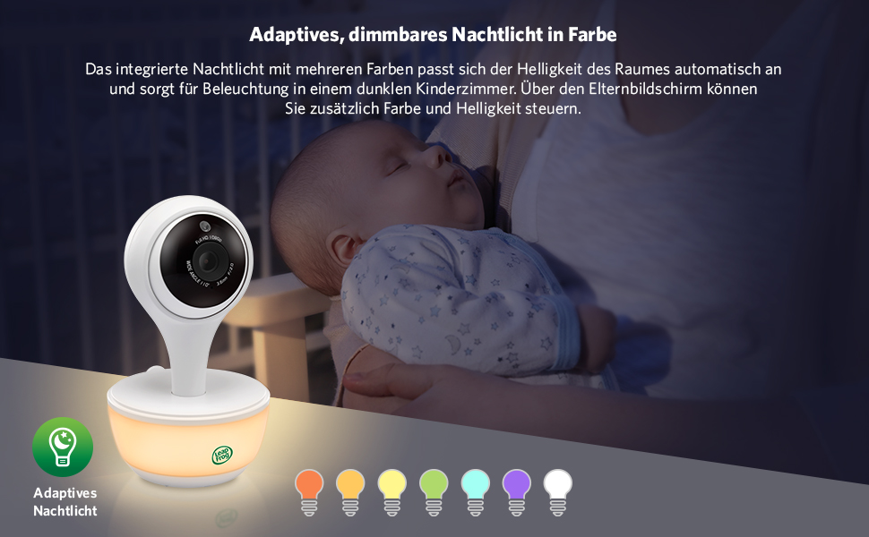 Радіоняня LeapFrog LF2423 з камерою, відеодисплей 2.8