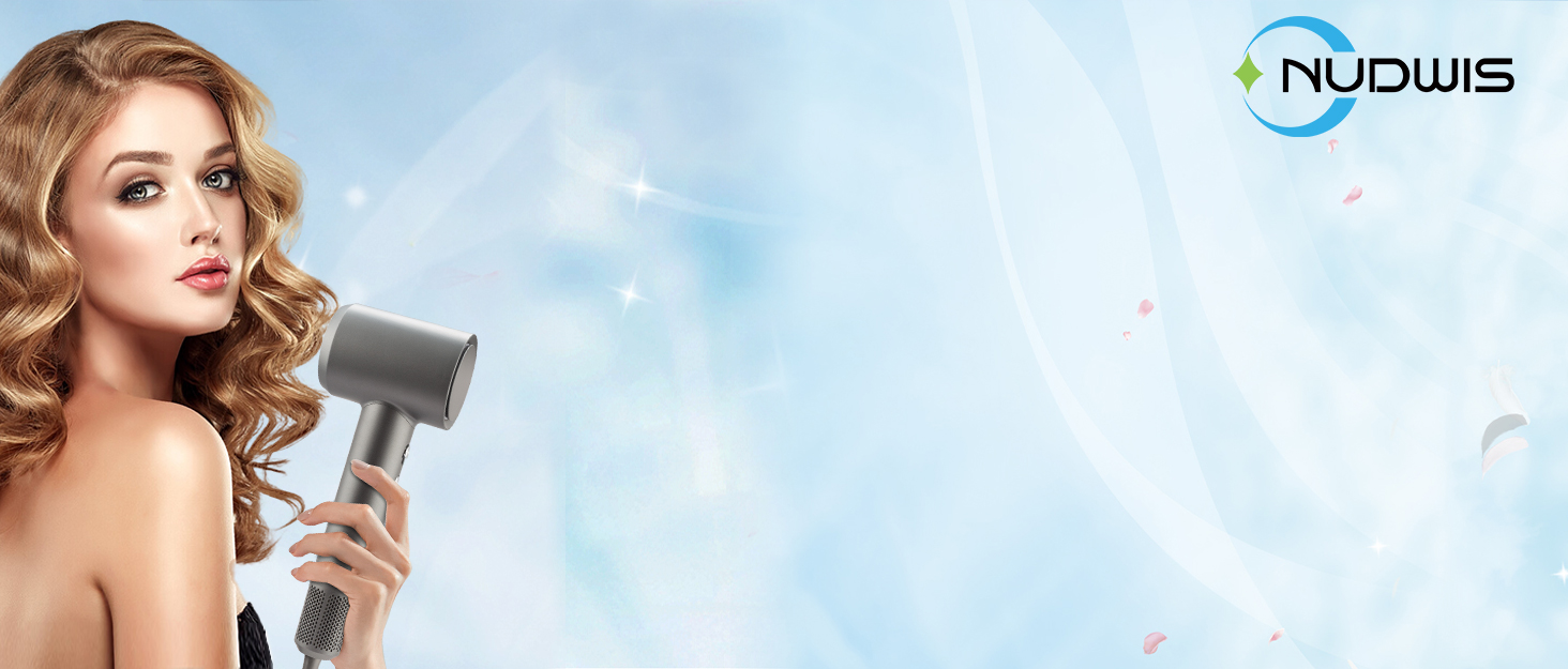 Професійний високошвидкісний фен для волосся з дифузором, 130 000 об/хв, з іонізацією (500 млн негативних іонів), 4 температурні режими та 2 швидкості