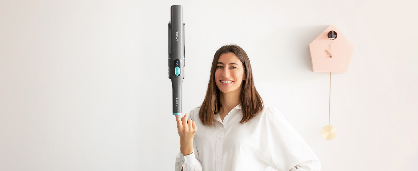 Ручний пилосос Cecotec Conga Rockstar: 210 Вт, цифровий, 20 кПа, до 40 хв роботи, 2 режими, насадки 2в1, для килимів та матраців, сірий (Micro+ Clean&Car)