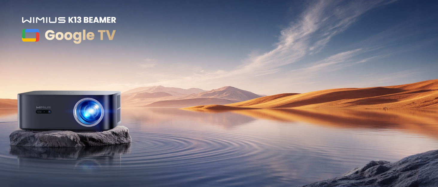 Beamer 4K для дому з Google TV, 1200 ANSI, Netflix, FHD 1080p, автофокус, корекція трапеції, 20W, WiFi6, Bluetooth, для вулиці, чорний