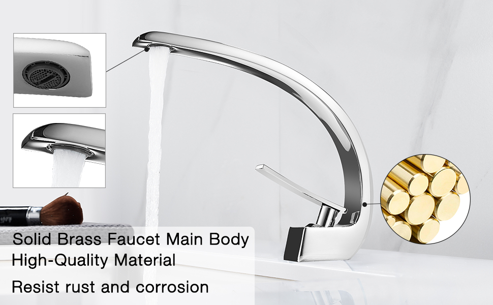 Змішувач для ванної кімнати/умивальника, хромований, латунний, для ванни, туалету, гостьового WC