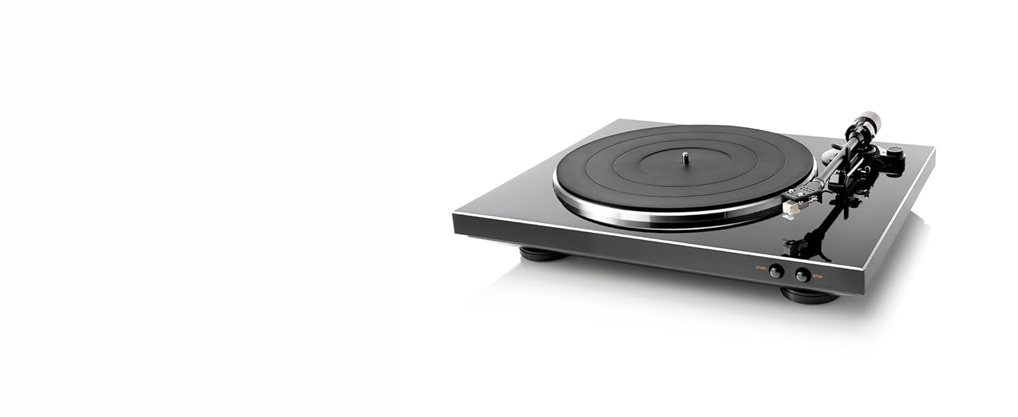 Denon DP-300F повністю автоматичний програвач вінілу з ремінним приводом, вбудованим передпідсилювачем, чорний