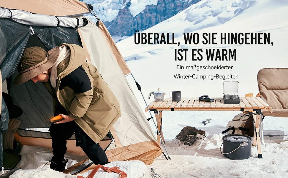 Електричний грієчка для рук 2-в-1 з магнітною основою та зарядним пристроєм, 14000mAh, 3 режими нагріву, для жінок, чоловіків, сімей, гольфу, полюванню та кемпінгу, чорний N7