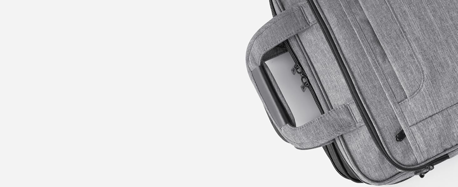 Сумка для ноутбука MATEIN 17 дюймів, ділова сумка-портфель для чоловіків, сіра (підходить для 15-17 дюймів)