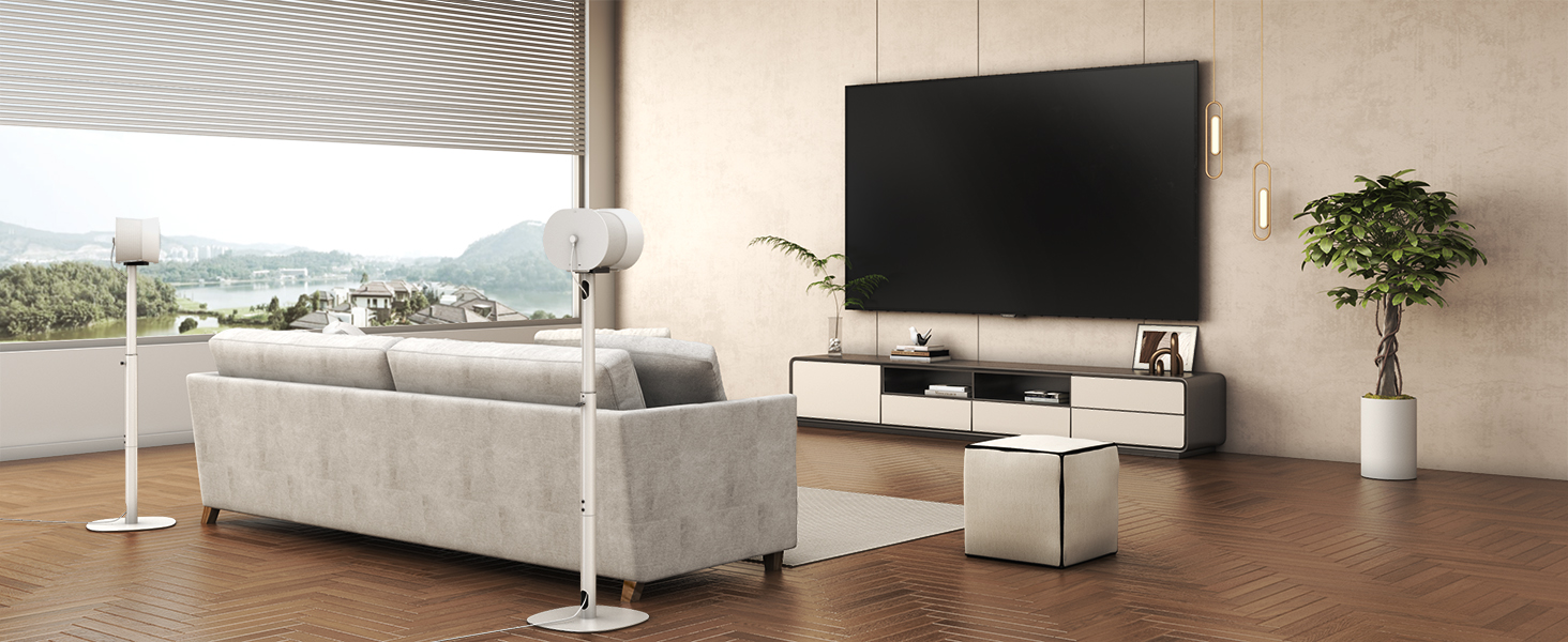 Стійки під акустику SONOS Era 100/100 SL/300, регульовані, білі, 74-99 см, 2 шт.