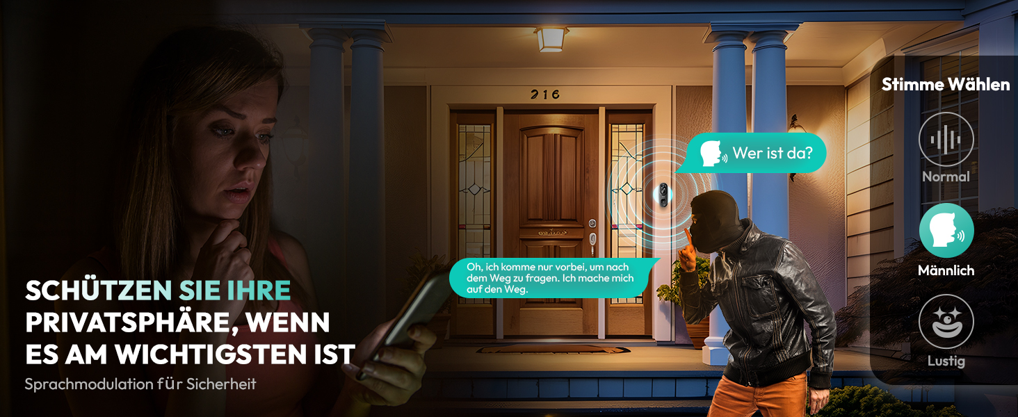 Відеодзвінок з камерою BOTSLAB 5MP, бездротовий, з AI, PIR, 360°, 2-way audio, без щомісячної плати R810