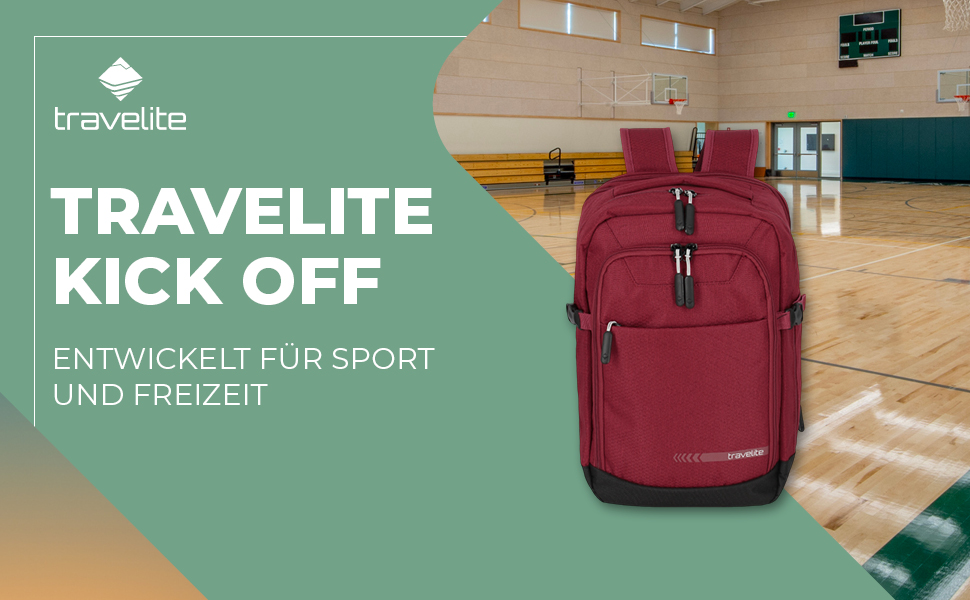 Рюкзак для ручної поклажі Travelite KICK OFF, 20-23 л, 40x25x20-23 см, червоний