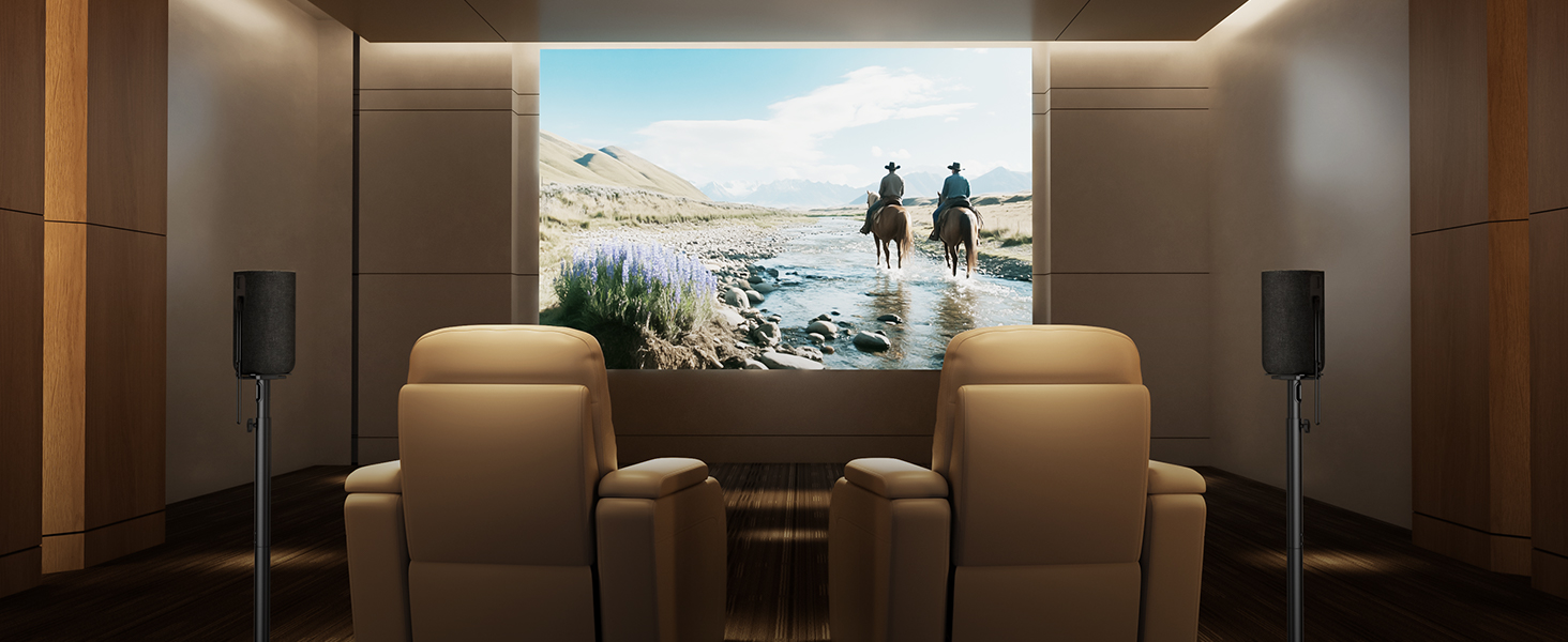 Підставка для колонок Perlegear PGSS12, регульована висота 83-107 см, для сателітної акустики, з кабельною організацією, 6 кг