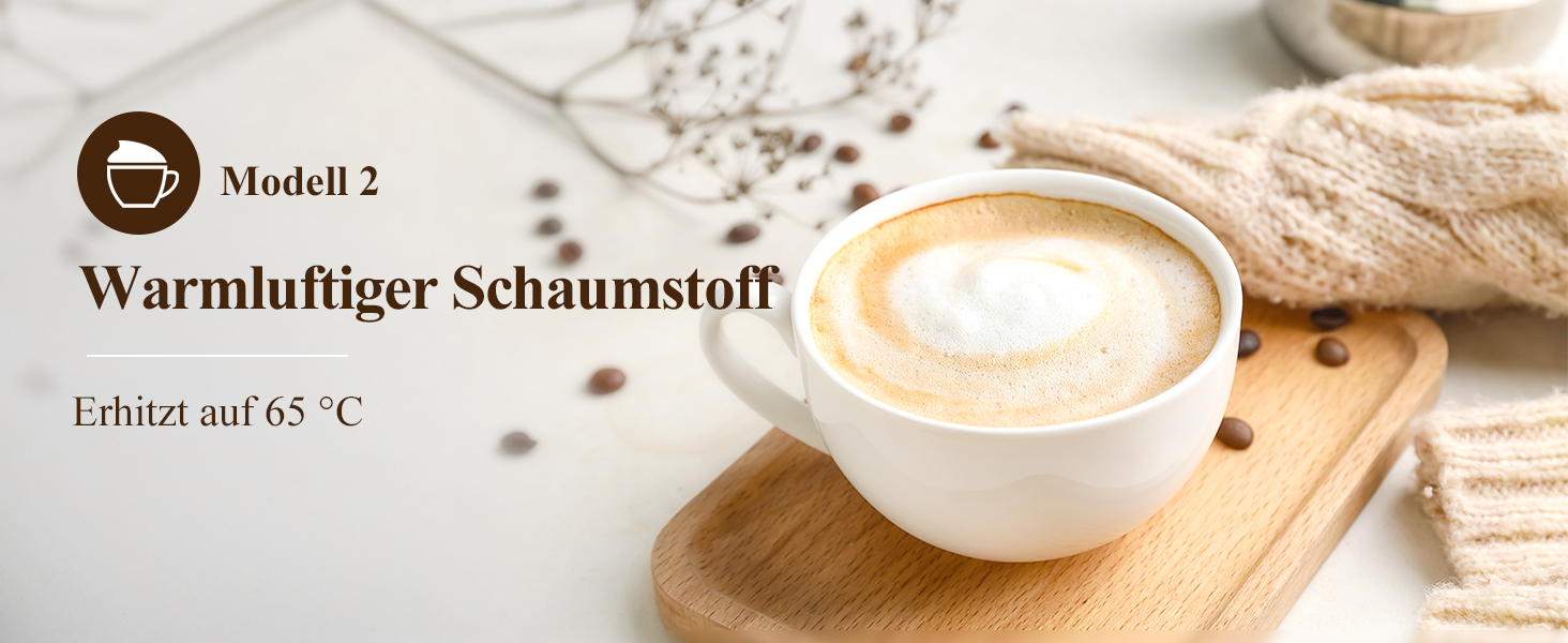 Електричний спінювач молока 5 в 1 з LED-дисплеєм, 350 мл - для капучино, лате, гарячого шоколаду