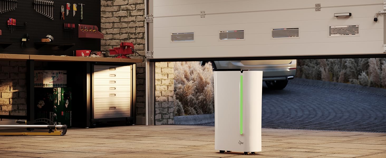 SUNTEC DryFix 20 PRO: Електричний осушувач повітря 20 л/день, 63 м², 3-в-1 (осушувач, очищувач, сушарка)