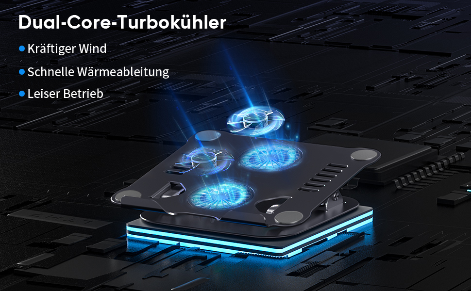 Підставка для ноутбука з RGB-підсвіткою та охолодженням, регульована за висотою, алюмінієва складана ергономічна стійка для MacBook та ноутбуків 10-17