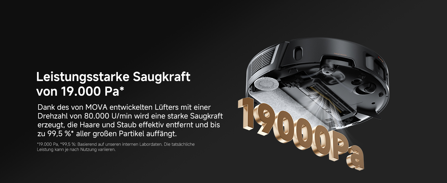 Робот-пилосос Mova Z50 Ultra з функцією миття підлоги, 19000 Па, 18N тиск, Lift-Mop, щітка, Tricut, DToF+RGB AI-уникнення перешкод, 75°C гаряча вода, самоочищення, авто-злив/поповнення