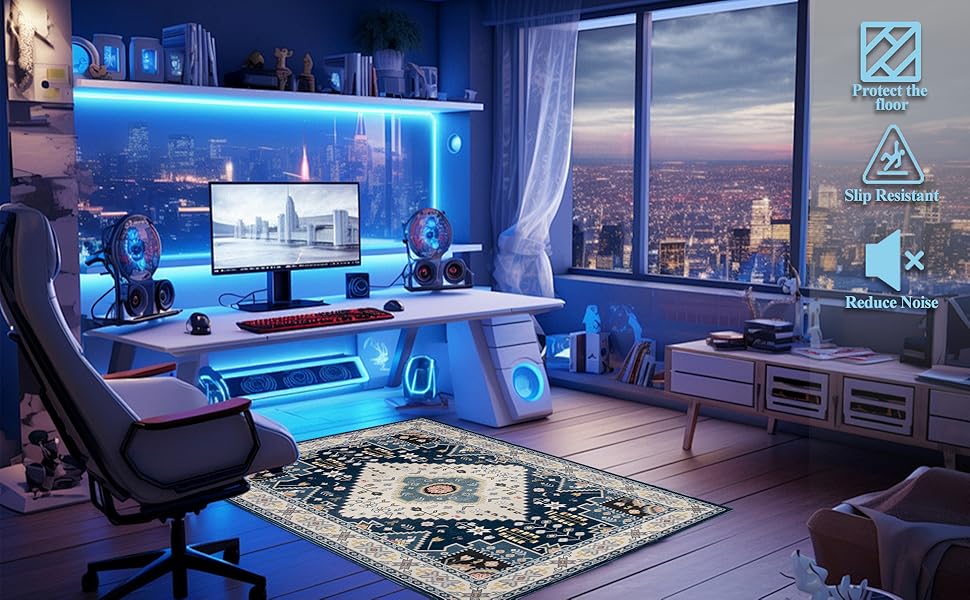 Килимок для захисту підлоги під стілець 90x120 см. Захист для ігрового/офісного стільця. Килимок для офісного стільця, антиковзаюча підкладка, килимок прямокутної форми