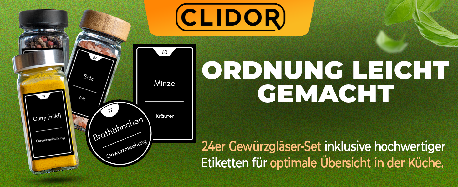 Набір банок для спецій 24 шт. (125 мл) з дозатором, етикетками та кришками з нержавіючої сталі