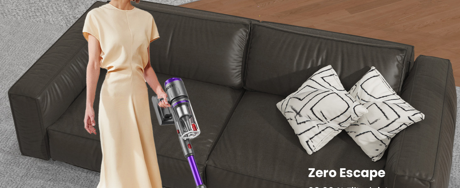 Бездротовий пилосос Circlio Akku з потужністю 600W, 58000Pa, 75 хвилин роботи, FurTornado™ Mini-насадка та станція зарядки, гнучкий згин, самостійна підставка, для килимів, твердих підлог, шерсті тварин. З щіткою для видалення кліщів NOVAX T80 Flex